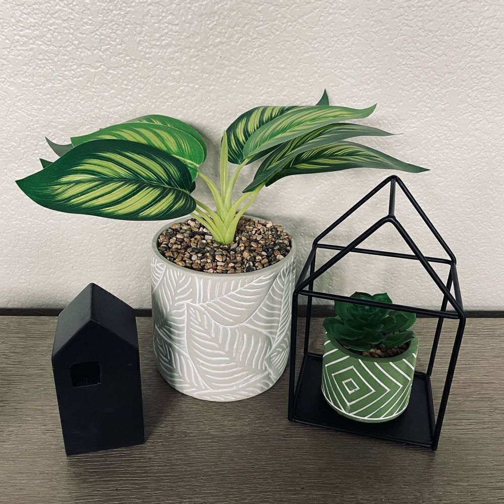 3-pc. Modern Boho Greenery Plant Decor Lot